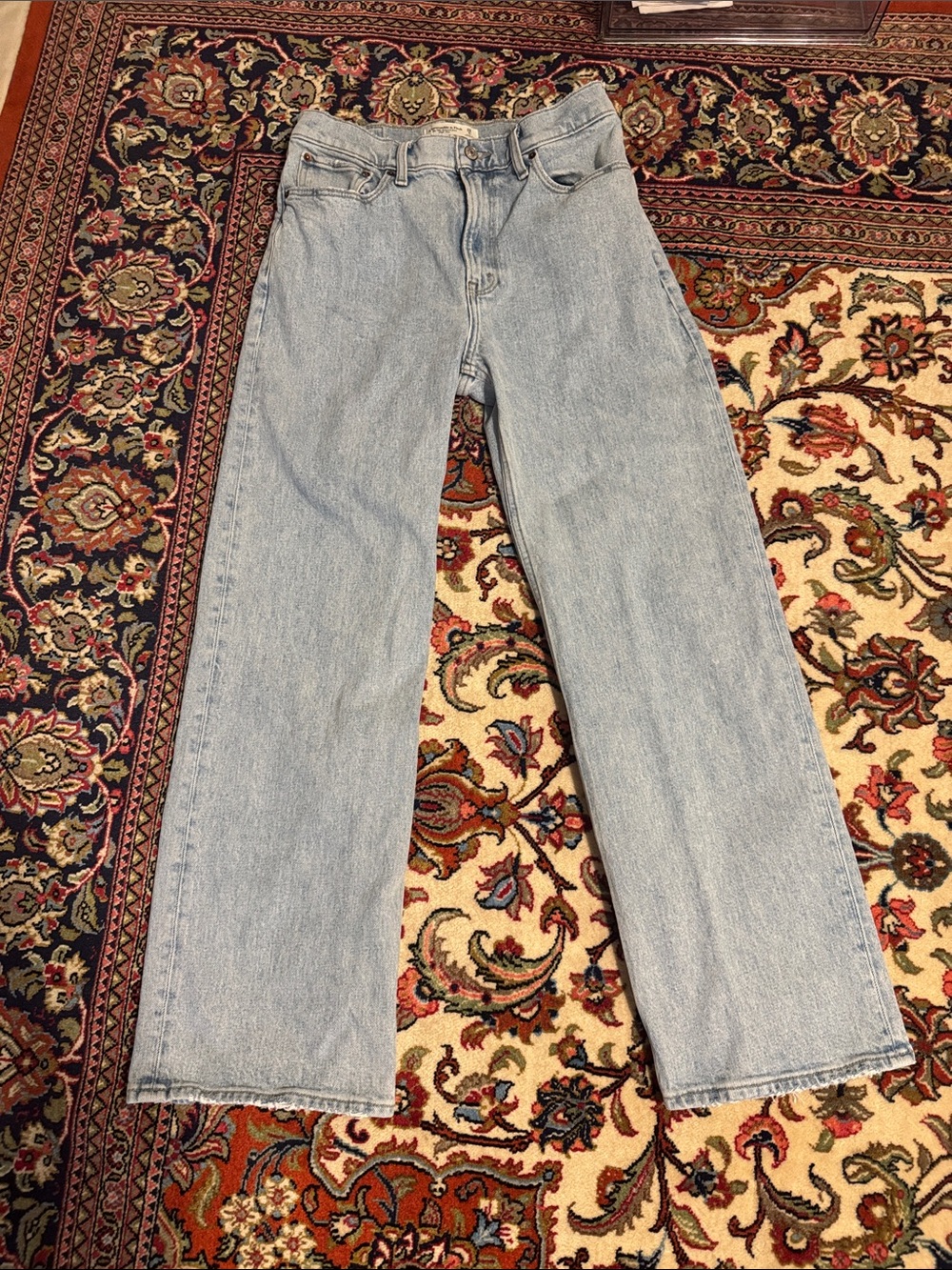 Abercrombie & Fitch Light Blue Straight-Leg Jeans